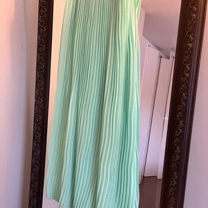 Pleated Mint Green Women's Skirt